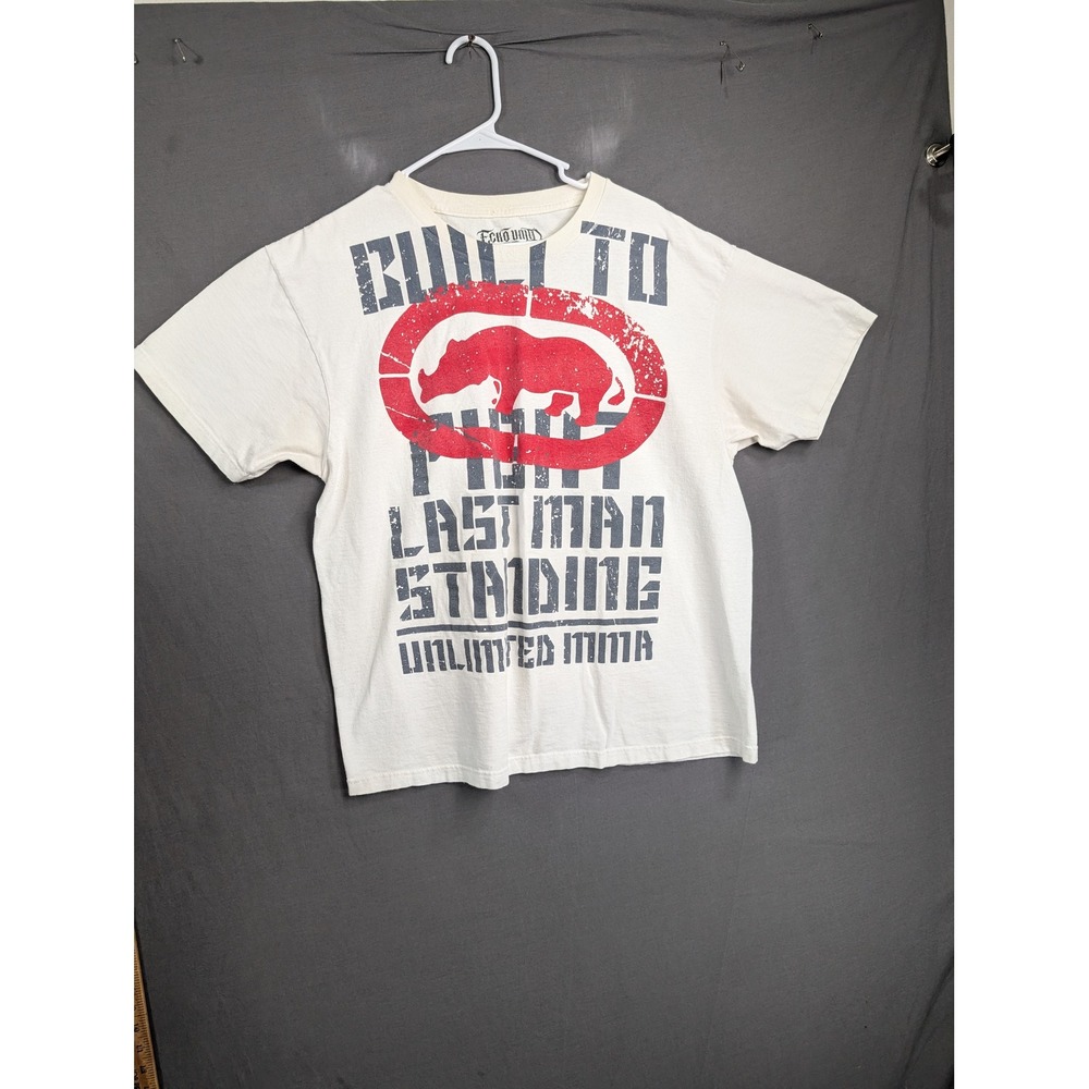 Ecko Unltd MMA Built To Fight Last Man Standing T Shirt XL White Graphic